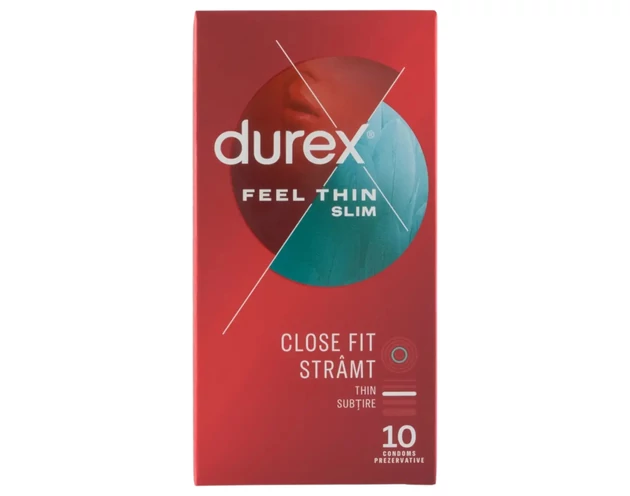 Durex Feel Thin Slim Fit - élethű érzés óvszer (10db)