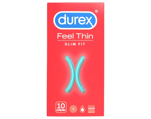 Durex Feel Thin Slim Fit - élethű érzés óvszer (10db)