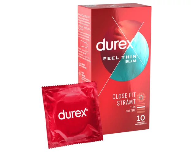 Durex Feel Thin Slim - élethű érzés óvszer (10db)