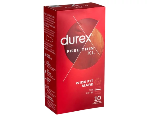 Durex Feel Thin XL - élethű érzés óvszer (10db)