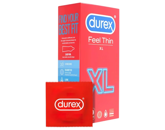 Durex Feel Thin XL - élethű érzés óvszer (10db)