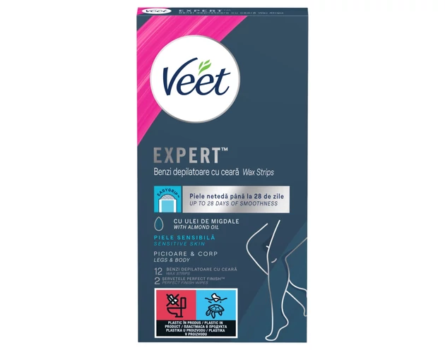 Veet Expert - használatra kész gyantaszalagok - száraz bőrre (12db)