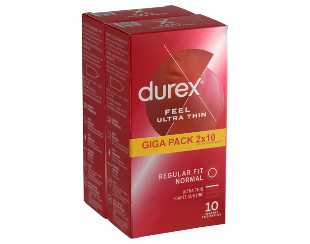 Durex Feel Ultra Thin - ultra élethű óvszer (2x10db)