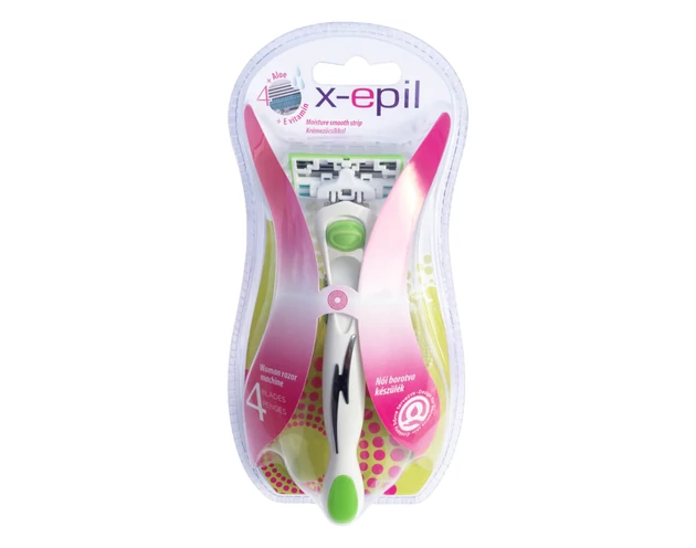 X-Epil - 4 pengés cserélhető fejes női borotva (1db)