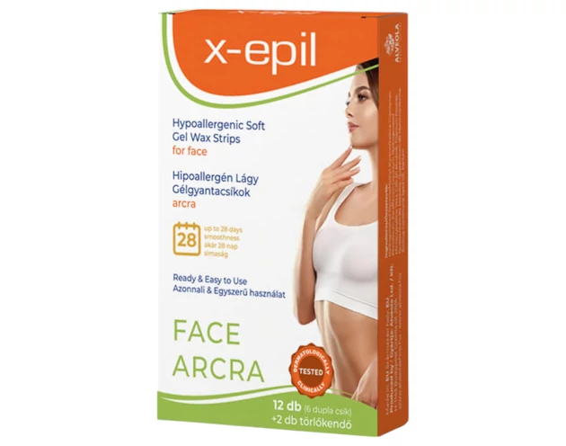 X-Epil - hipoallergén gélgyantacsíkok arcra (12db)