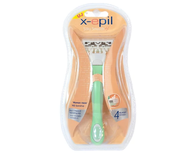 X-Epil Silky Smooth - cserélhető fejes női borotva (4 pengés)