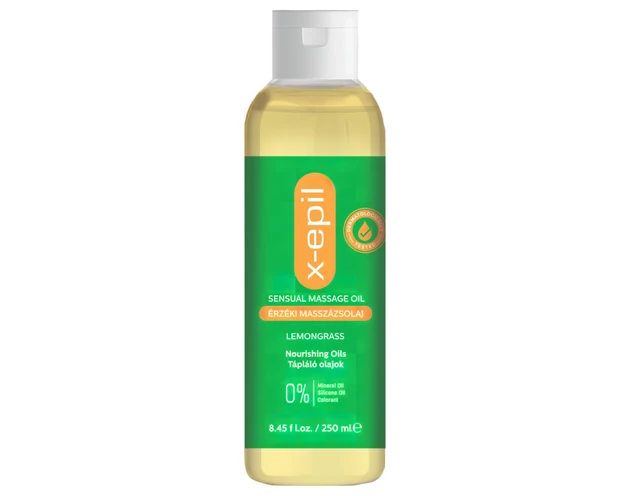 X-Epil Érzéki masszázsolaj - citromfű (250ml)