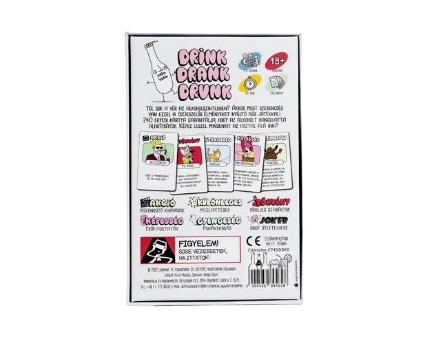 Drink Drank Drunk társasjáték - ivós party kellék (magyar)
