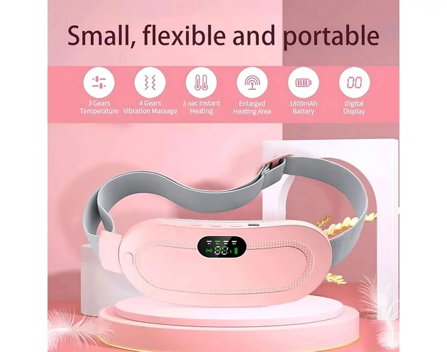 EMS - akkus, menstruációs masszírozó öv (pink)