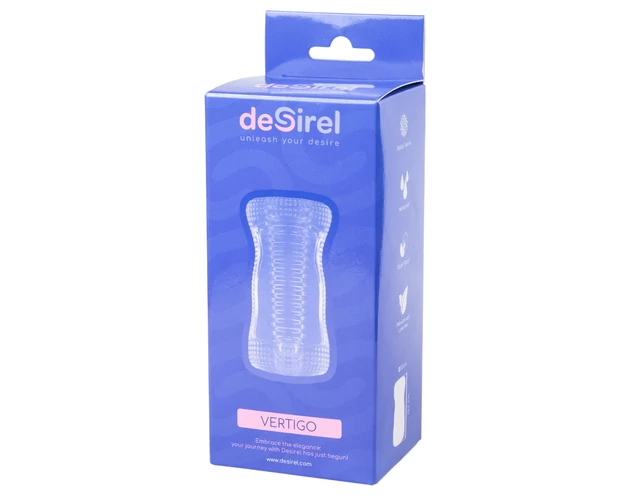 Desirel Vertigo - maszturbátor bordázott belsővel (átlátszó)