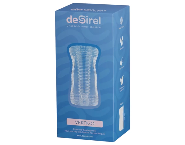 Desirel Vertigo – maszturbátor bordázott belsővel (átlátszó)