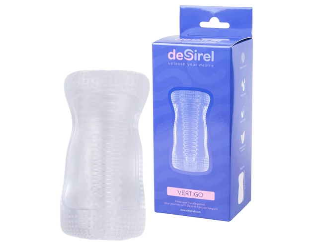 Desirel Vertigo - maszturbátor bordázott belsővel (átlátszó)