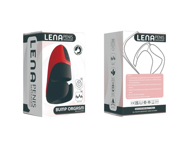Lena - rezgő-szorító maszturbátor (piros)