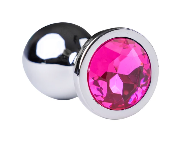 Desirel Pink Jewel S - anál plug (ezüst-pink)