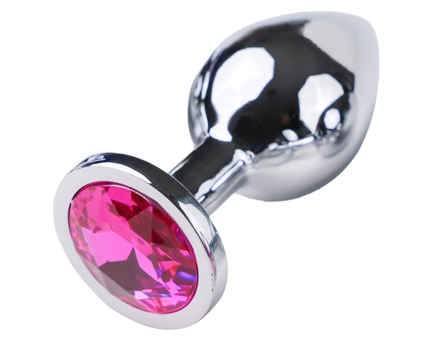 Desirel Pink Jewel S - anál plug (ezüst-pink)