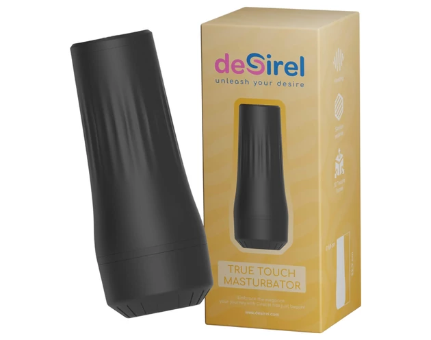 Desirel True Touch - élethű vibrációs műpunci (natúr-fekete)