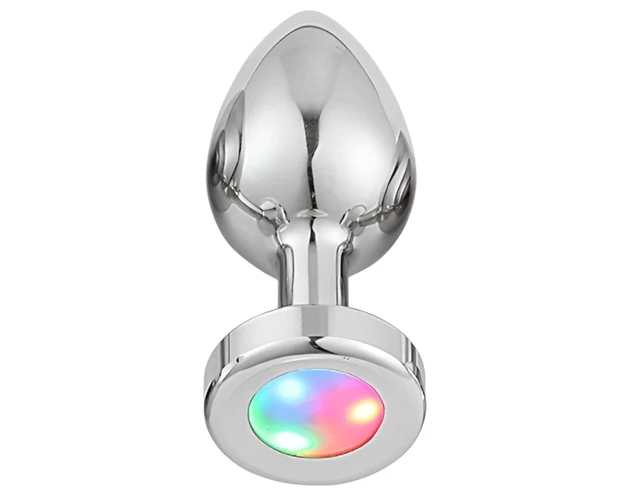 Desirel GlowPlug - világító anál plug - kicsi (ezüst)