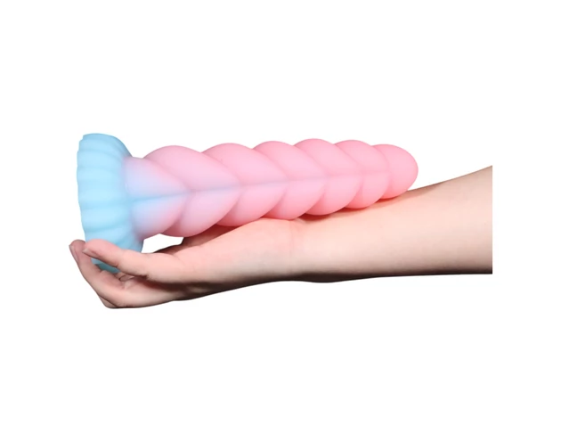 OgazR - világító unikornis dildó - 22cm (szivárvány)