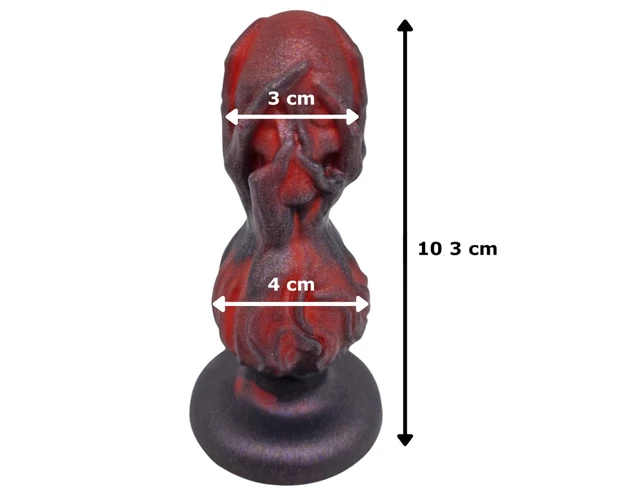 OgazR - gömbös anál dildó - 10,5cm (fekete)