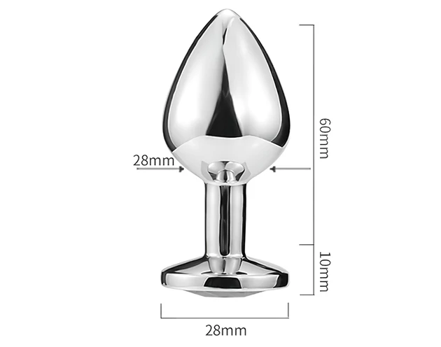 Sunfo - fém anál plug szív alakú kék kővel (ezüst)