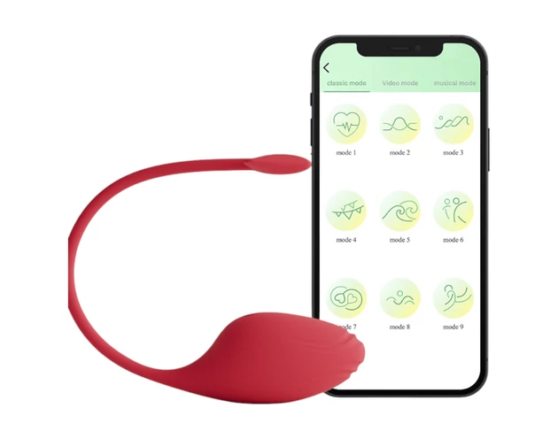 Funny Me - okos vibrációs tojás ördögvillával (piros)