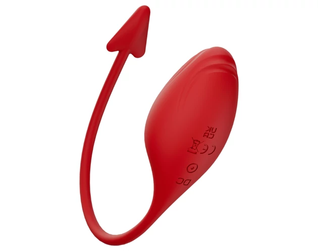 Funny Me - okos vibrációs tojás ördögvillával (piros)