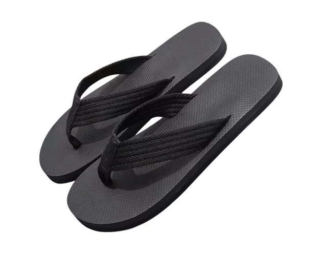 Flip-flop papucs - fütyi talppal - fekete