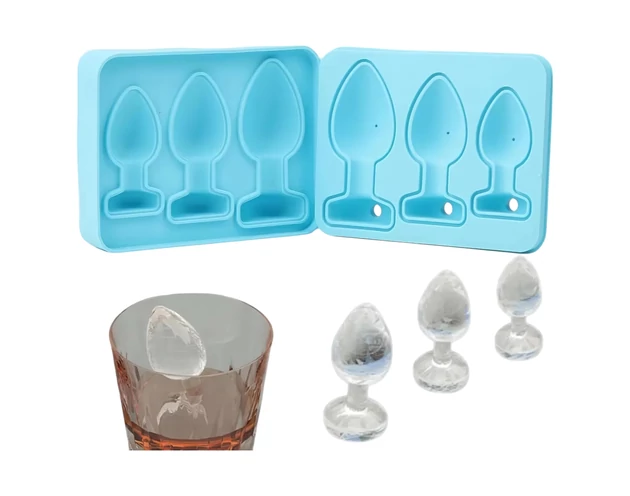 Anál plug jégkocka készítő (kék)