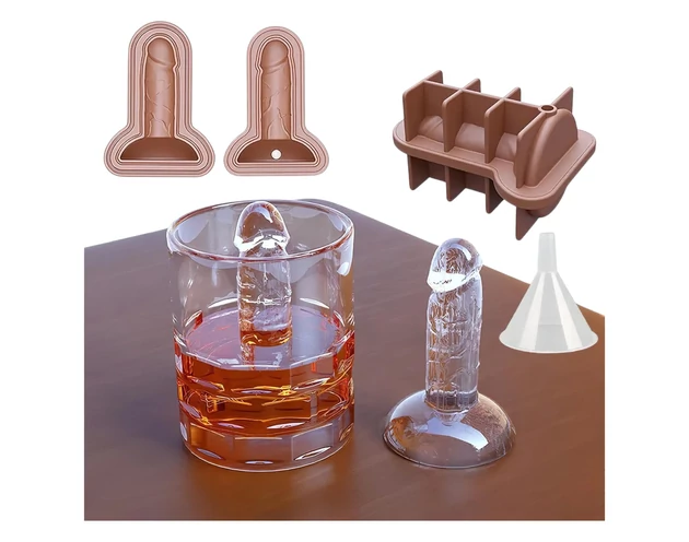 Dildó jégkocka készítő (kék)