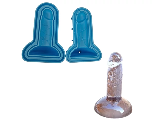 Dildó jégkocka készítő (kék)