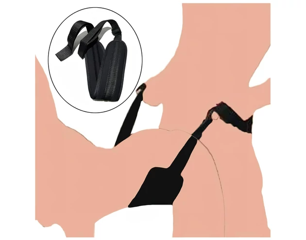 Lonely - Póztartó BDSM szexheveder (fekete)