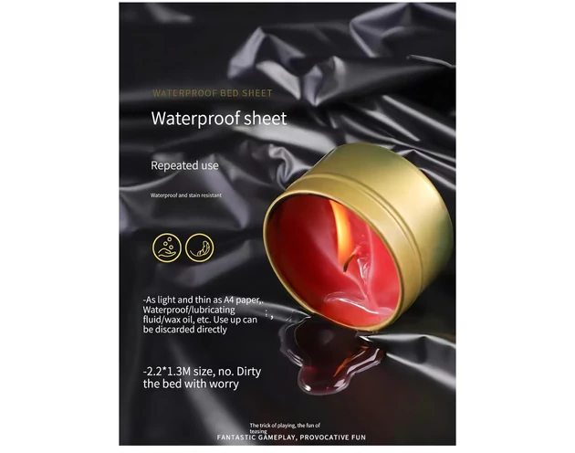 Víz- és olajálló szexlepedő - 97x130 cm (fekete)