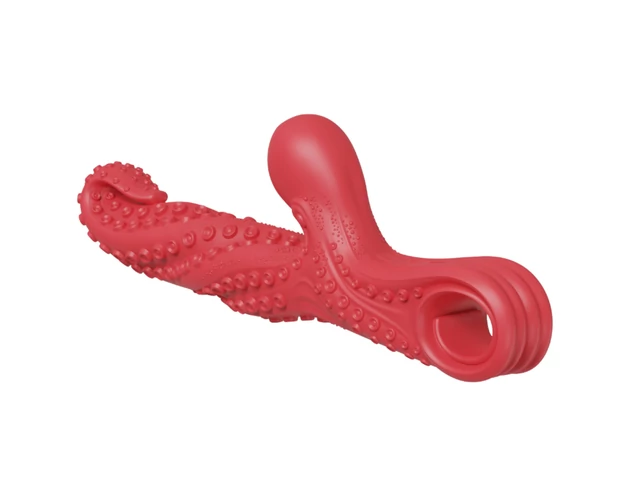 Monster Fuck - Csiklókaros polipkar vibrátor (piros)