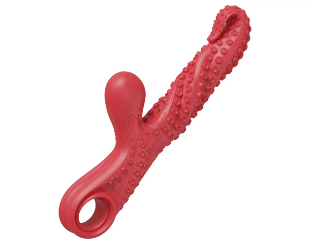 Monster Fuck - Csiklókaros polipkar vibrátor (piros)