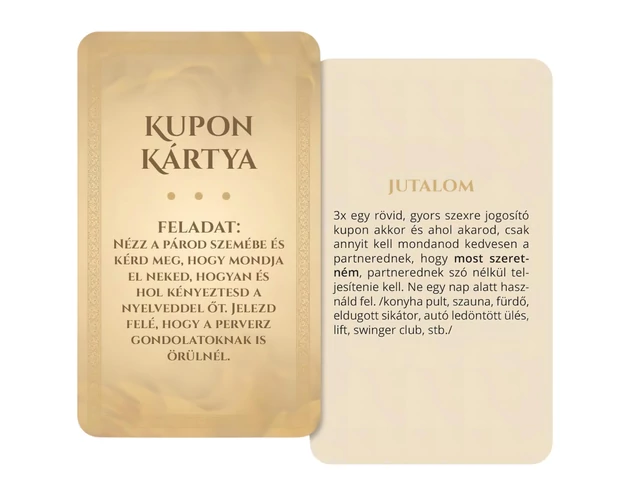 Érzékek Játéka - felnőtt szex társasjáték