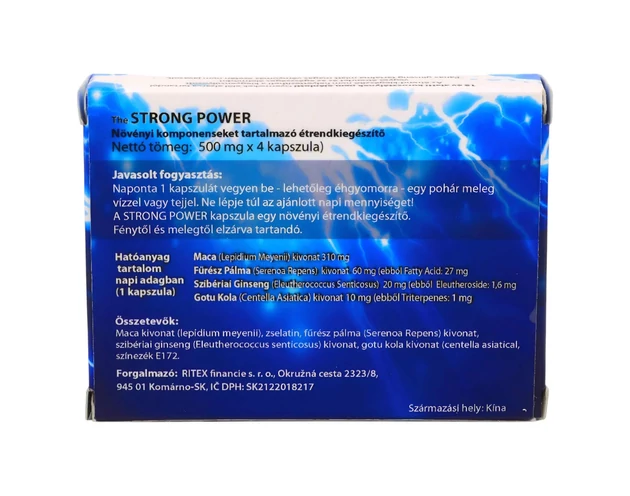 Strong Power Plus - étrend kiegészítő kapszula férfiaknak (4db)