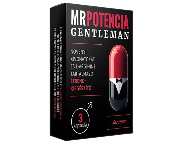 MrPotencia Gentleman - étrend kiegészítő kapszula férfiaknak (3db)