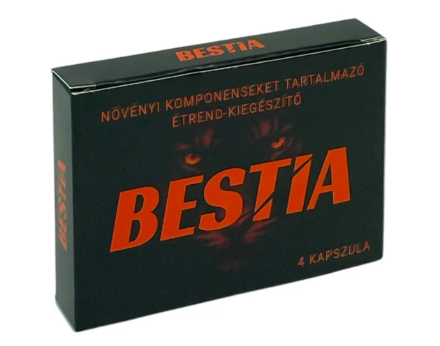 BESTIA - étrend-kiegészítő kapszula férfiaknak (4db)