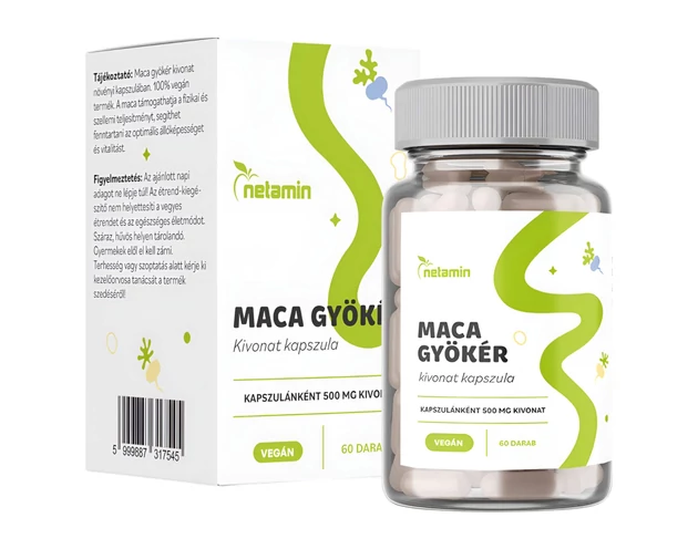Netamin Maca 500 mg - étrend kiegészítő kapszula (60db)