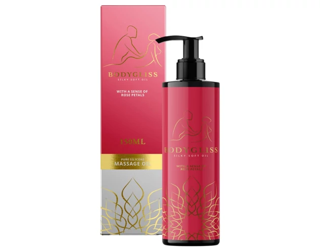 BodyGliss - masszázsolaj és síkosító - rózsa (150ml)