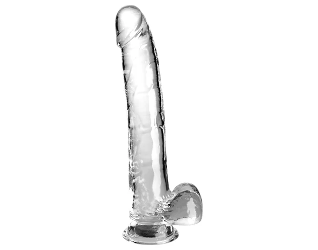 King Cock Clear 11 - herés dildó (átlátszó)