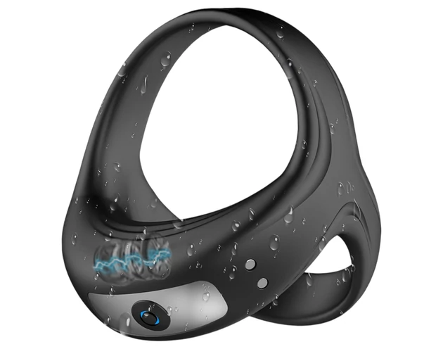 AlvUp - vibrációs pénisz- és heregyűrű (fekete)