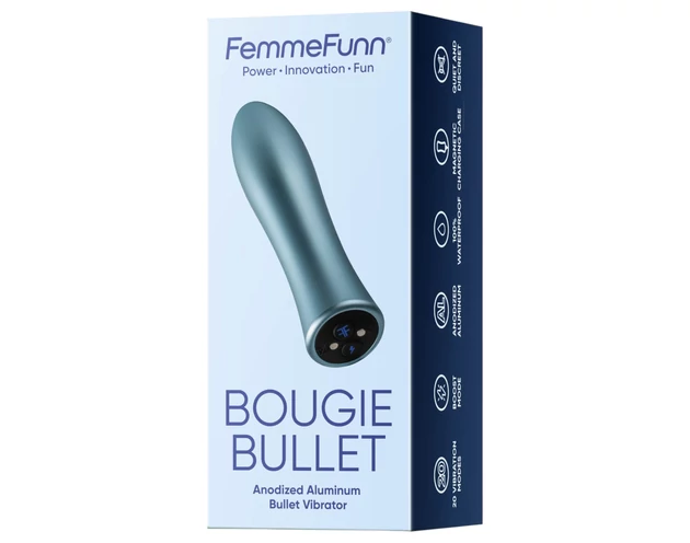 FemmeFunn Bougie - alumínium prémium vibrátor (ezüst)
