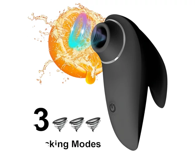 AlvUp - léghullámos csikló izgató vibrátor (fekete)