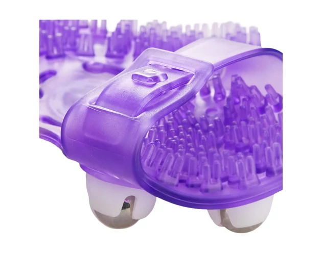 Roller Balls Massager - masszírozó kézfeltét (lila)