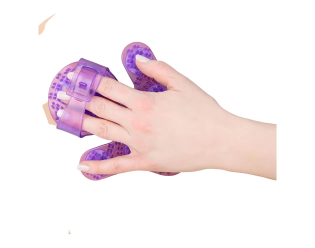 Roller Balls Massager - masszírozó kézfeltét (lila)