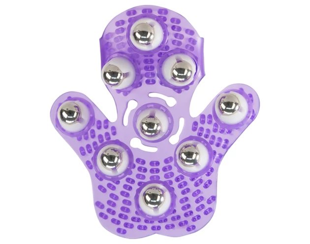 Roller Balls Massager - masszírozó kézfeltét (lila)
