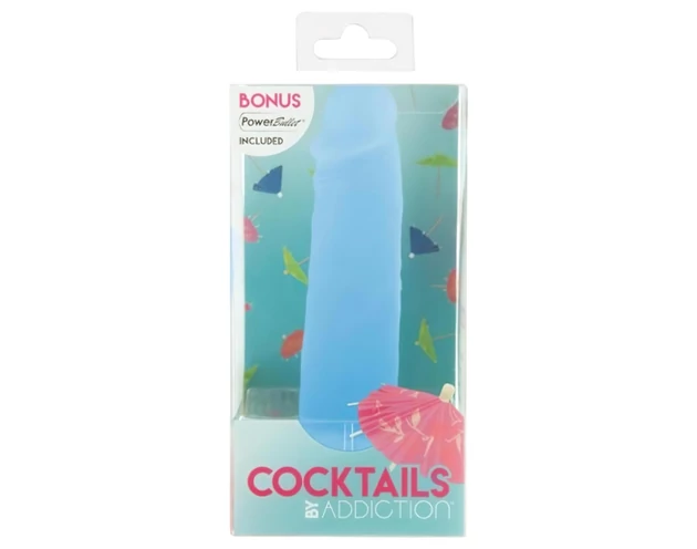 Addiction Coctails - tapadókorongos dildó (kék)