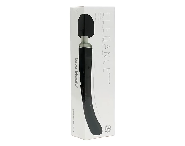 Love Magic Elegance Wand - akkus, masszírozó vibrátor (fekete)