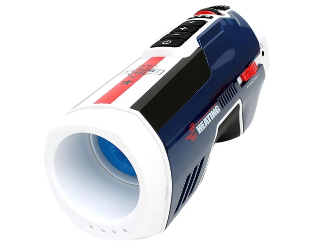 Leten SM Future Pro - hálózati lökő, nyögő, szorító, melegítő maszturbátor (kék)